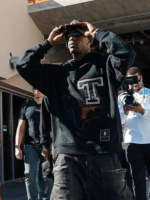 Sweatshirt Noir Oversize "Texas Tech" : L'Essence du Style Urbain