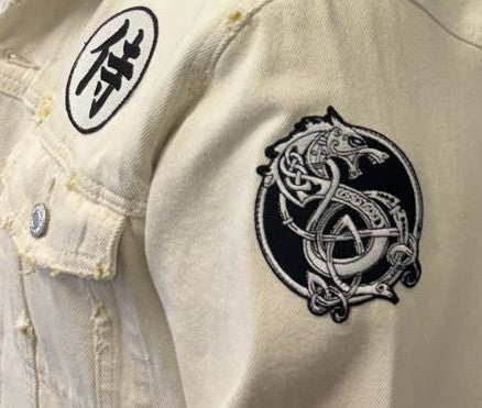 Veste en jean “Café Racer Samurai” – Style biker &amp; esprit japonais