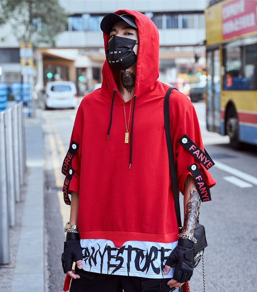 Hoodie Rouge Oversize "Urban Rebel" : Style Streetwear Audacieux
